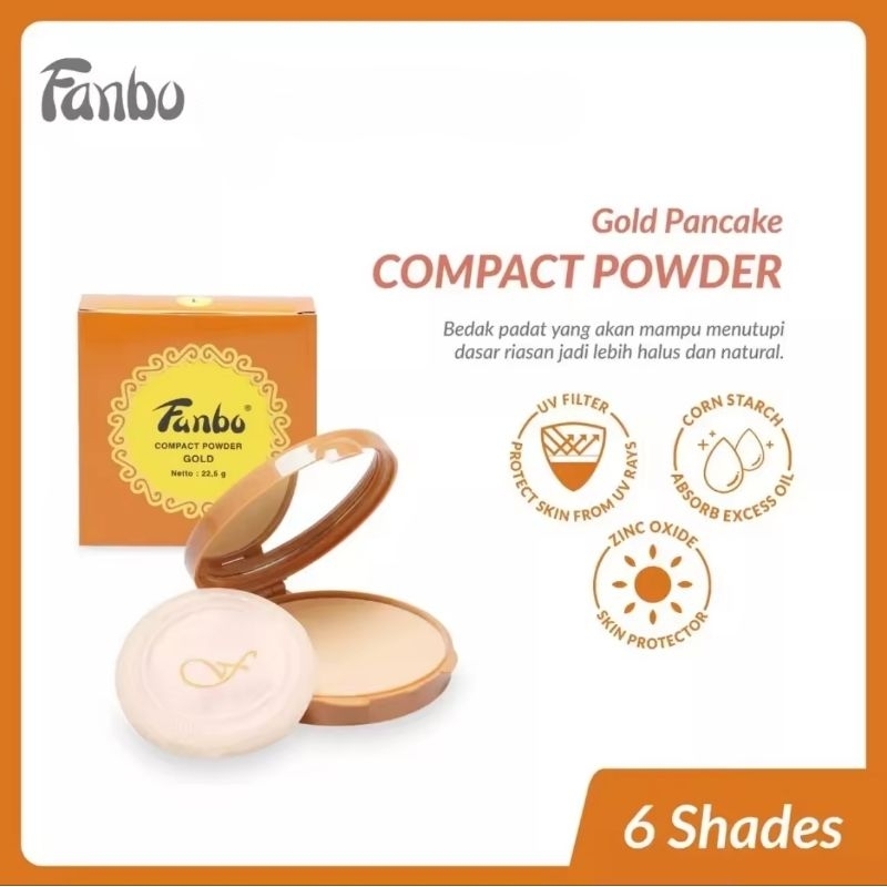 FANBO gold pancake compact powder - bedak fanbo gold