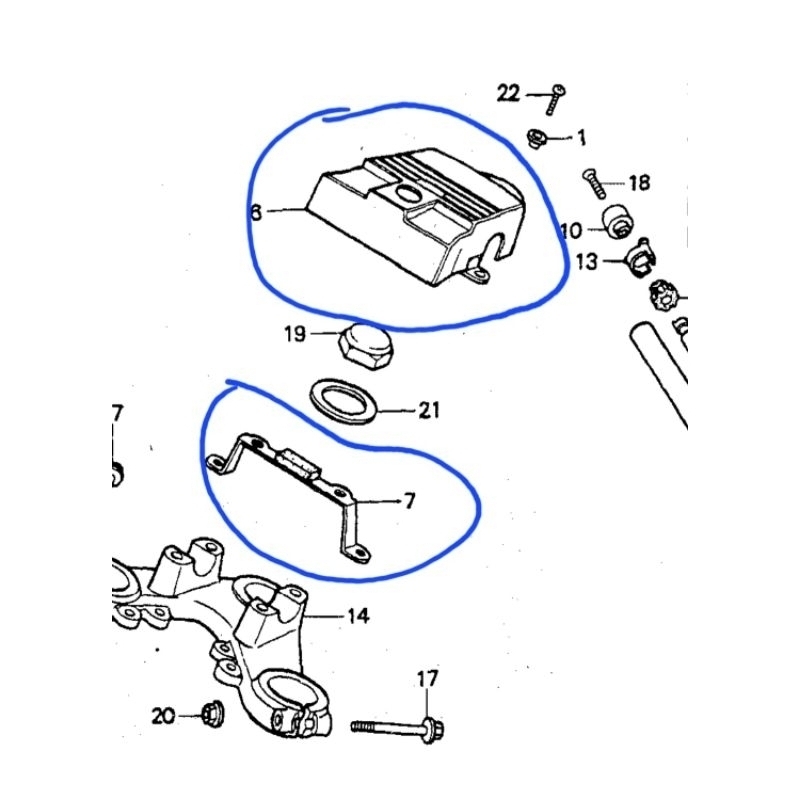 Cover kunci kontak plus dudukan cover untuk GL Max number part 35105KEG880 & 35107KC5000