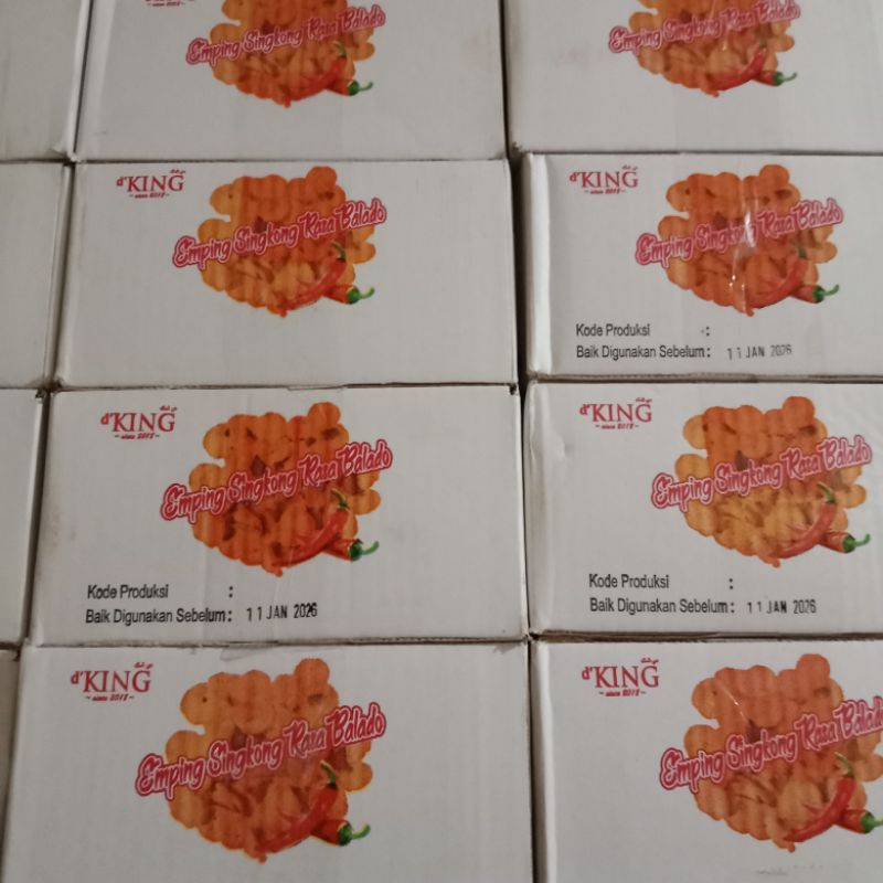

keripik Singkong rasa balado 1 dus isi 5 kantong