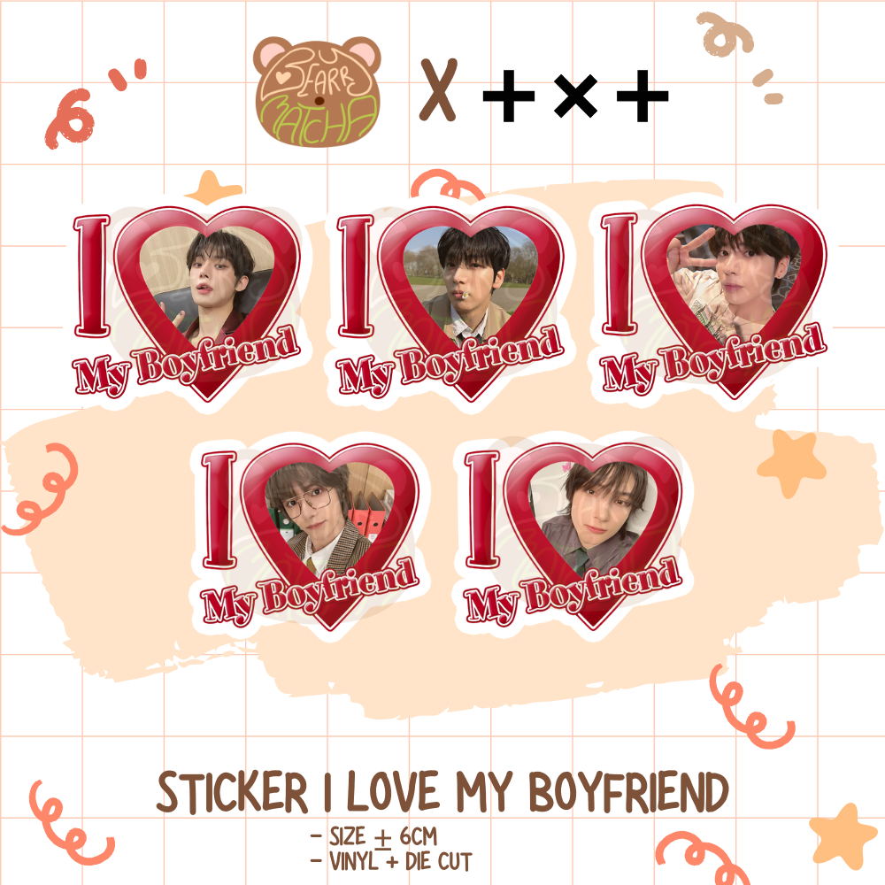 

[READY STOCK] Sticker I love My Boyfriend TXT
