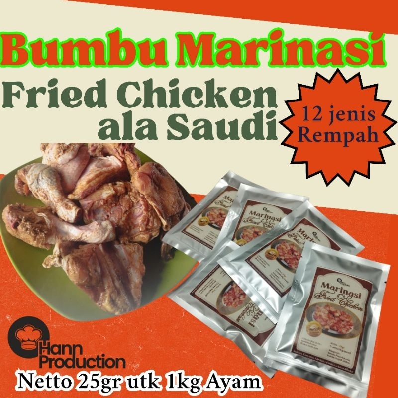 

Bumbu Marinasi fried chicken rempah 25gr