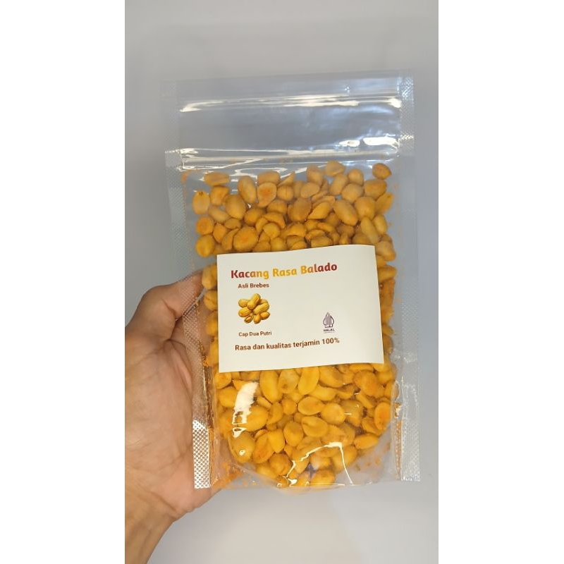 

Kacang jumbo Rasa Balado, Kualitas premium super, Kacang Brebes, 100% renyah dan gurih, jajanan