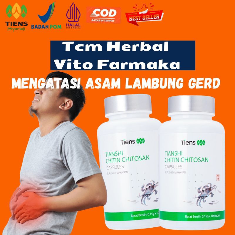 HERBAL TCM CHITIN CHITOSAN | Untuk kesehatan mengandung serat chitosan Chitin Chitosan Original Kaps