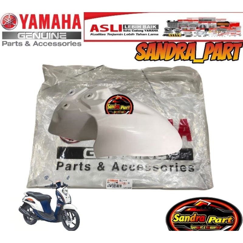 SPAKBOR DEPAN FINO FI 125 PUTIH GLOSSY ORIGINAL YAMAHA BJ8-F1511-00-P5