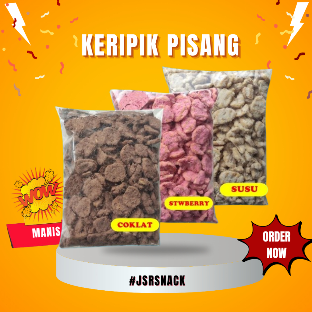 

KRIPIK KERIPIK PISANG ANEKA RASA COKLAT SUSU STRAWBERRY