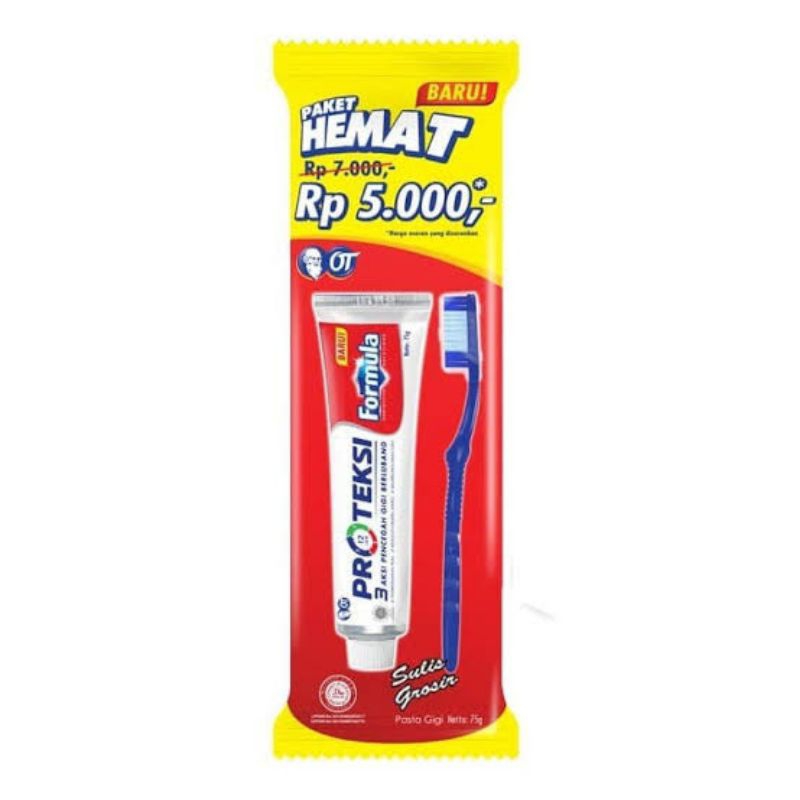PASTA GIGI FORMULA PROTEKSI 75 GR + SIKAT GIGI murah
