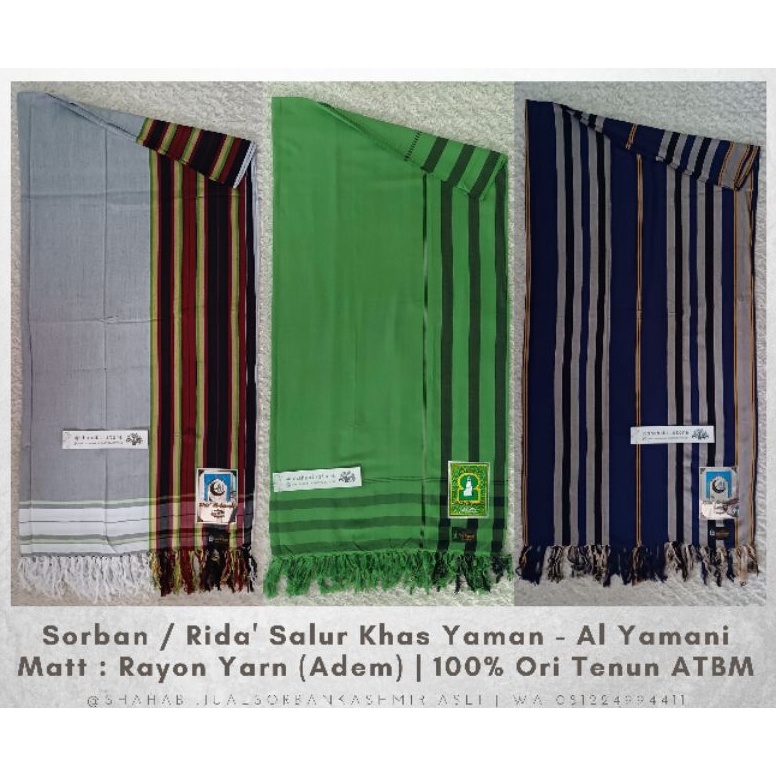 KODE N25J Sorban Rida Tenun Al Yamani  Jual Sorban Tenun Asli  Sorban Habib