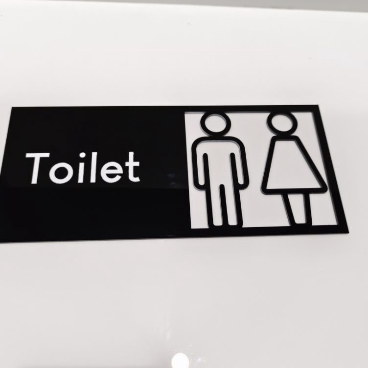 

KODE X96L Toilet Sign Akrilik Tulisan Toilet dan Shower Room