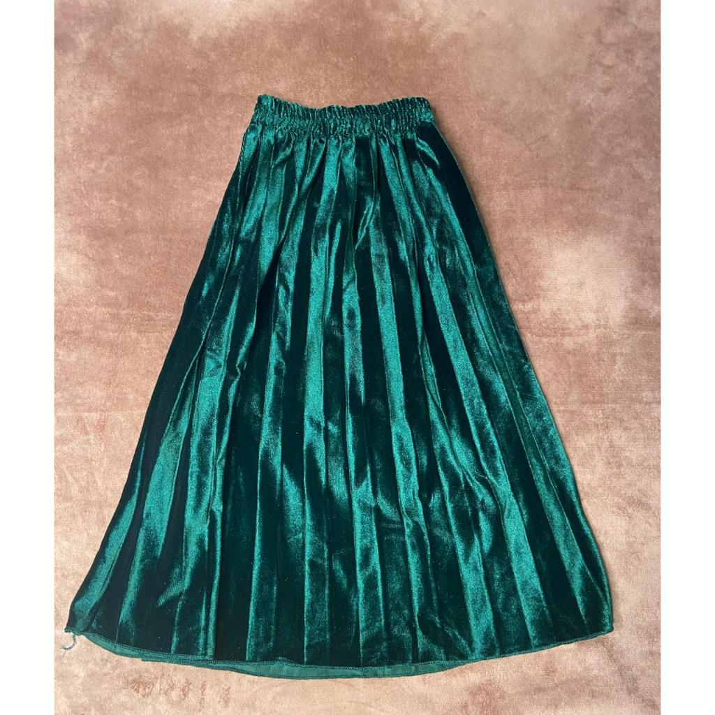 ROK PLISKET BLUDRU ANAK PREMIUM // ROK PLISKET VELVET ANAK // ROK PLISKET BLUDRU ANAK UMUR 5-14 TAHU