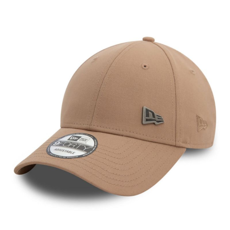 Topi New Era Cap Pin Metal Logo Timeless Taupe 9Forty Adjustable Original