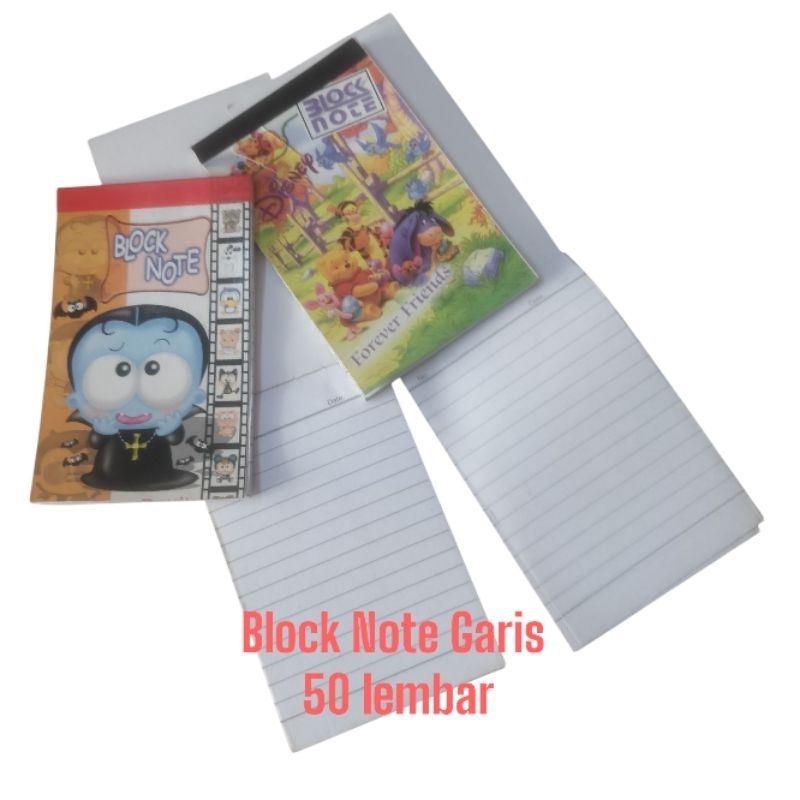 

block note garis / notes catatan personal bukaan atas
