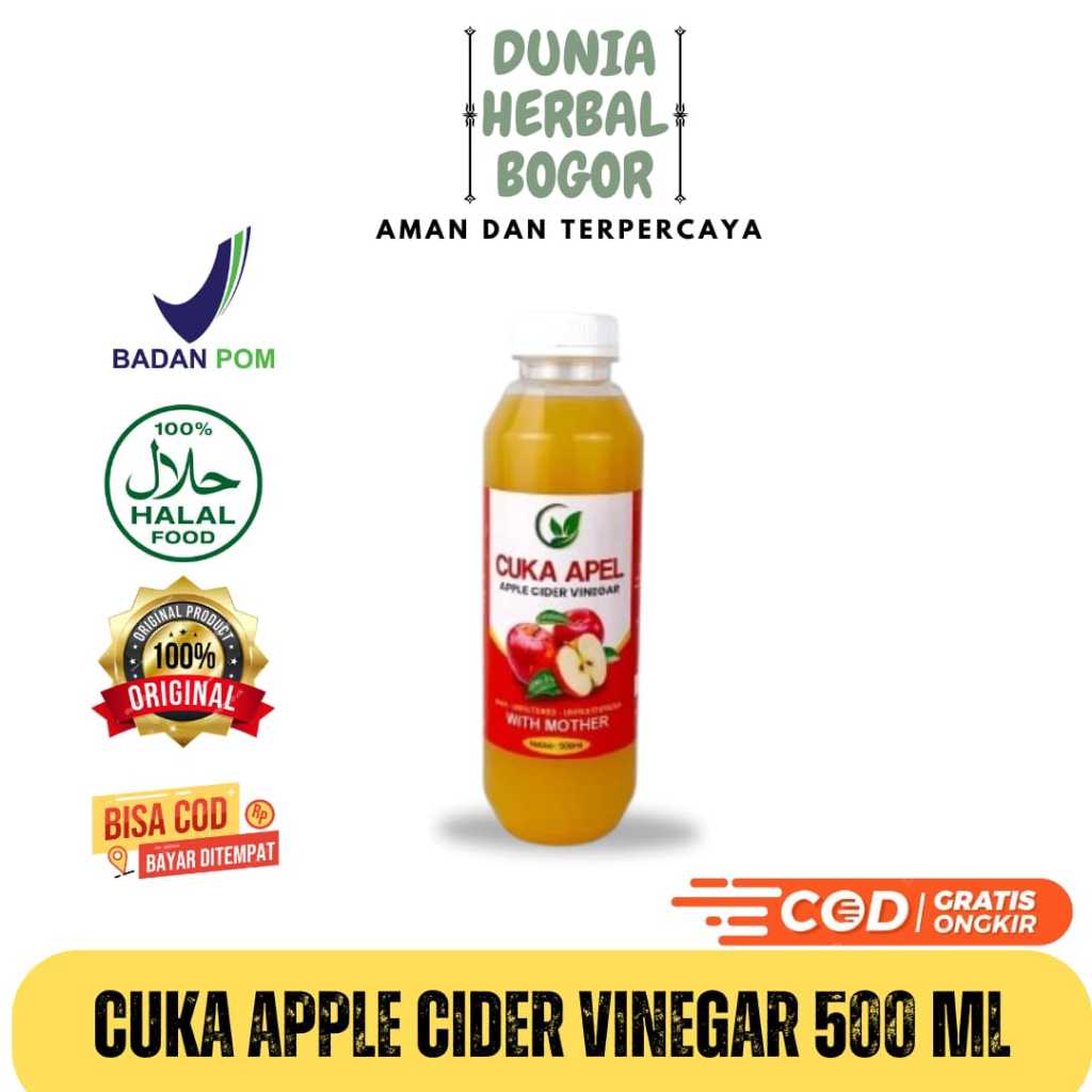 

Cuka Apel 500 ML Apple Cider Vinegar With Mother Original
