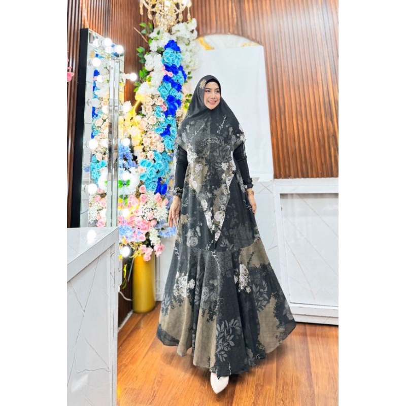 BISA COD (ELSHANUM SYARI BY D'ZHIRA HIJAB ORI PREMIUM GAMIS D'ZHIRA SYARI ORI TERBARU