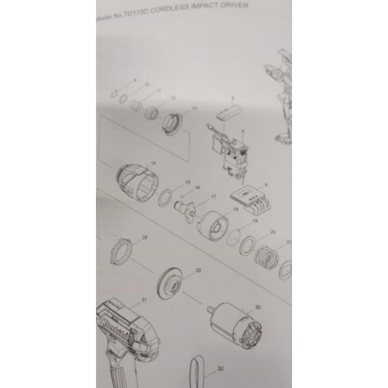 Makita Anvil TD 110 anvil original makita