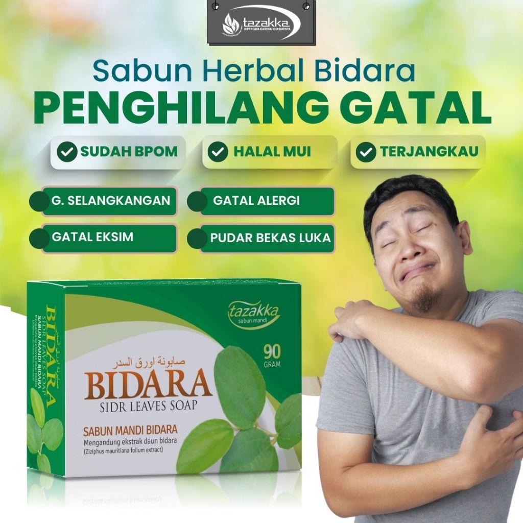 Sabun Eksim dan Gatal Kulit serta bisa Mengurangi Bau Badan Bidara Dari Tazakka isi 90gram