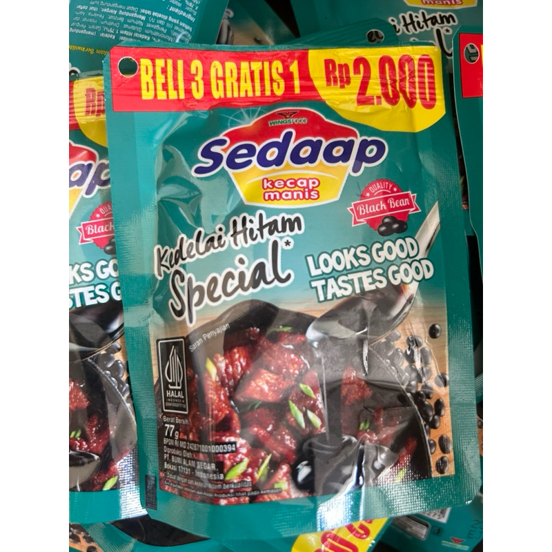 

kecap sedaap 77 G eceran 2000 harga per pcs !!