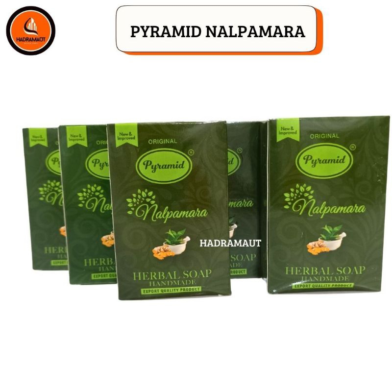 Grosir Lusin (12pcs) Sabun Herbal Pyramid Nalpamara Turmeric 80gr Ayurvedic Soap Mencerahkan Dan Ata