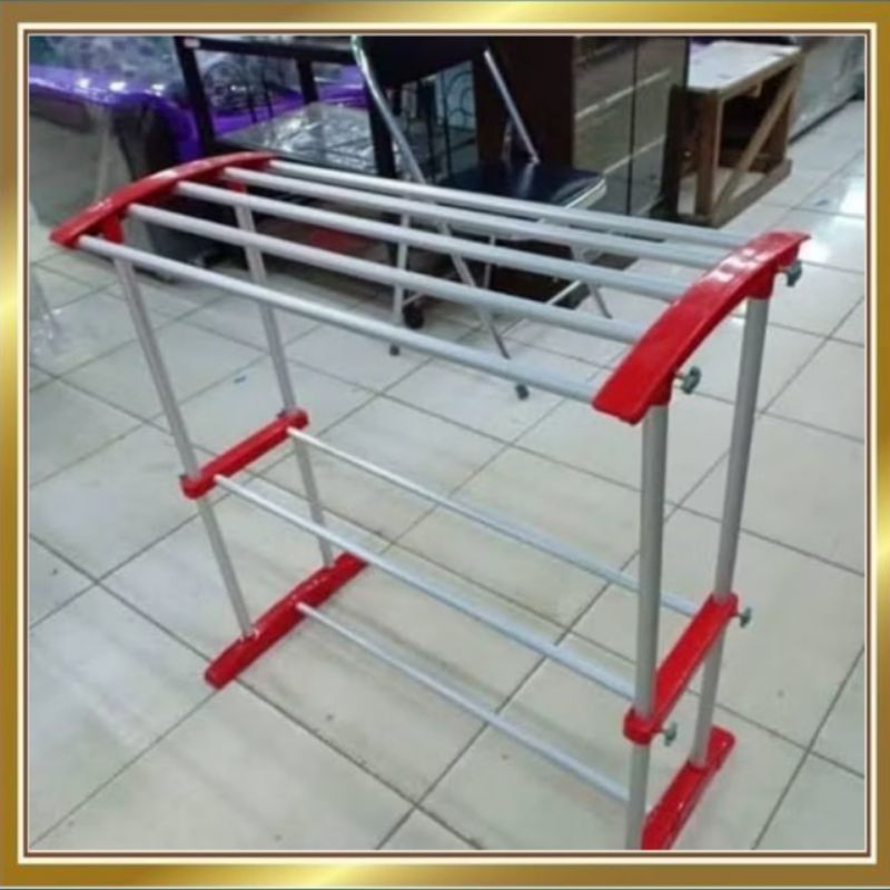 Jemuran Handuk Aluminium Anti Karat | Rak Jemuran Baju Kuat Ringan Minimalis