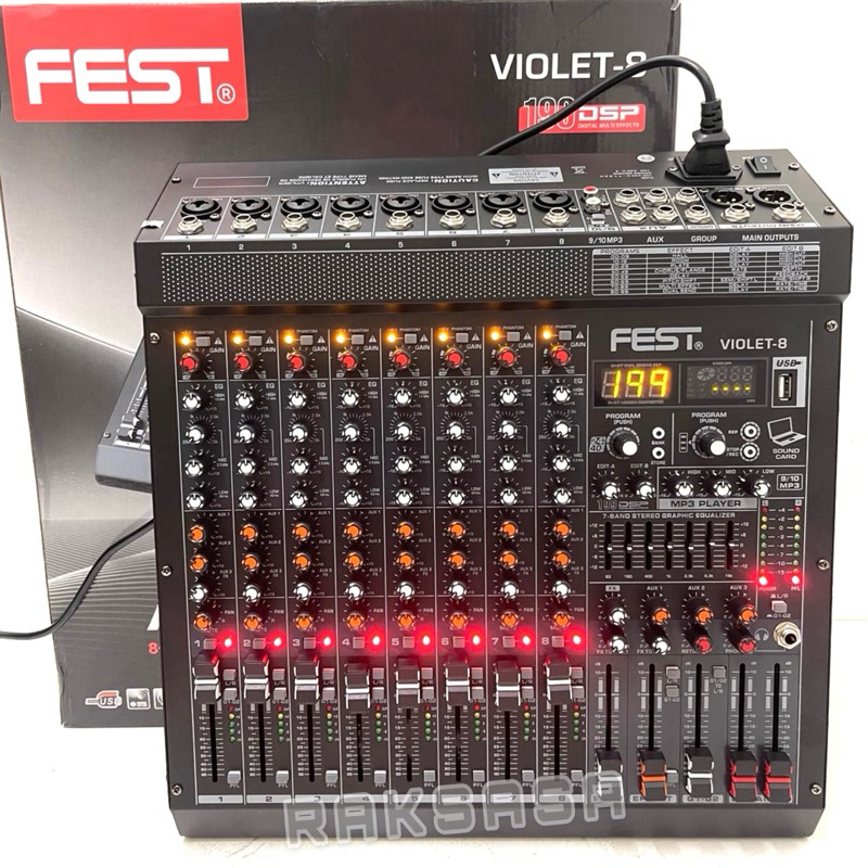 mixer audio fest violet8 original bluetooth 199dsp mixer 10 channel Fest Violet 8