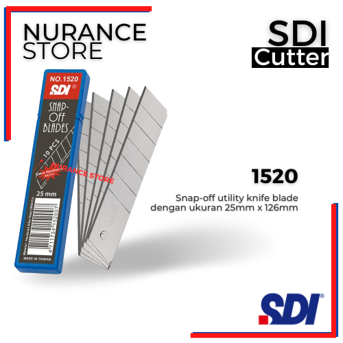 

REFILL CUTTER BESAR 25mm SDI 1520 ( 1 TUBE ISI 10 PCS BLADE)