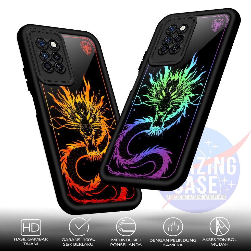 Case Premium Compatible For INFINIX NOTE 10 PRO NOTE 10 PRO NFC  Motif NAGA Casing Softcase Glossy A