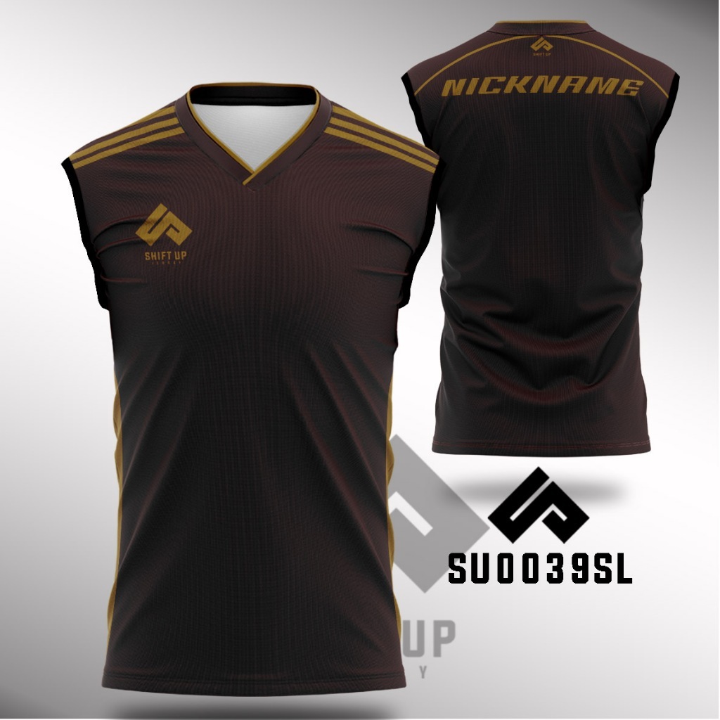 Jersey Tanpa Lengan  Futsal Badminton Custom  Premium Anti Bacterial - Shiftup Jersey SU0039SL