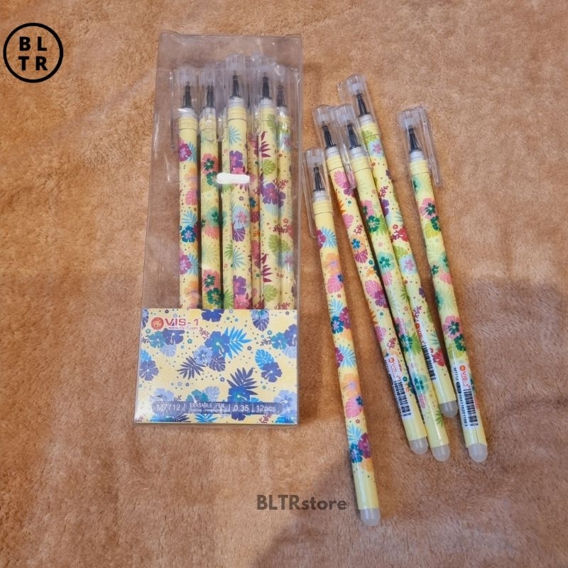 

PAK//PEN PENGHAPUS 0.35MM VIS-1 (M7712)/BOLPOIN PENGHAPUS GEL FLOWER/NEW ORIGINAL