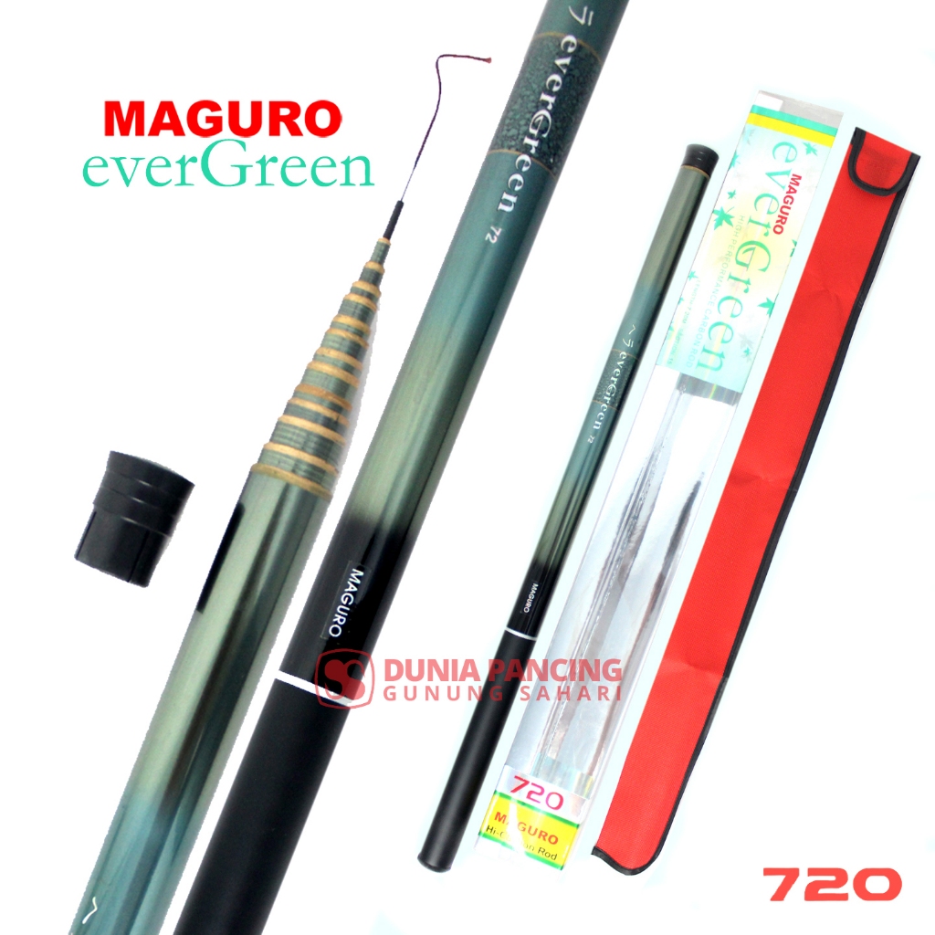 Joran Tegek / Pole Maguro Carbon Keiryu Evergreen Pilih Ukuran