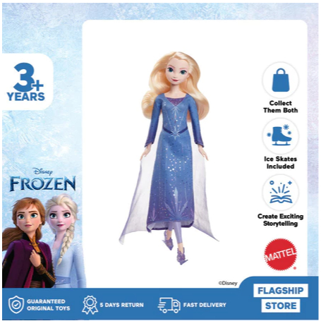 Disney Frozen Ice-Skating Elsa Fashion Doll - Mainan Boneka Anak Perempuan