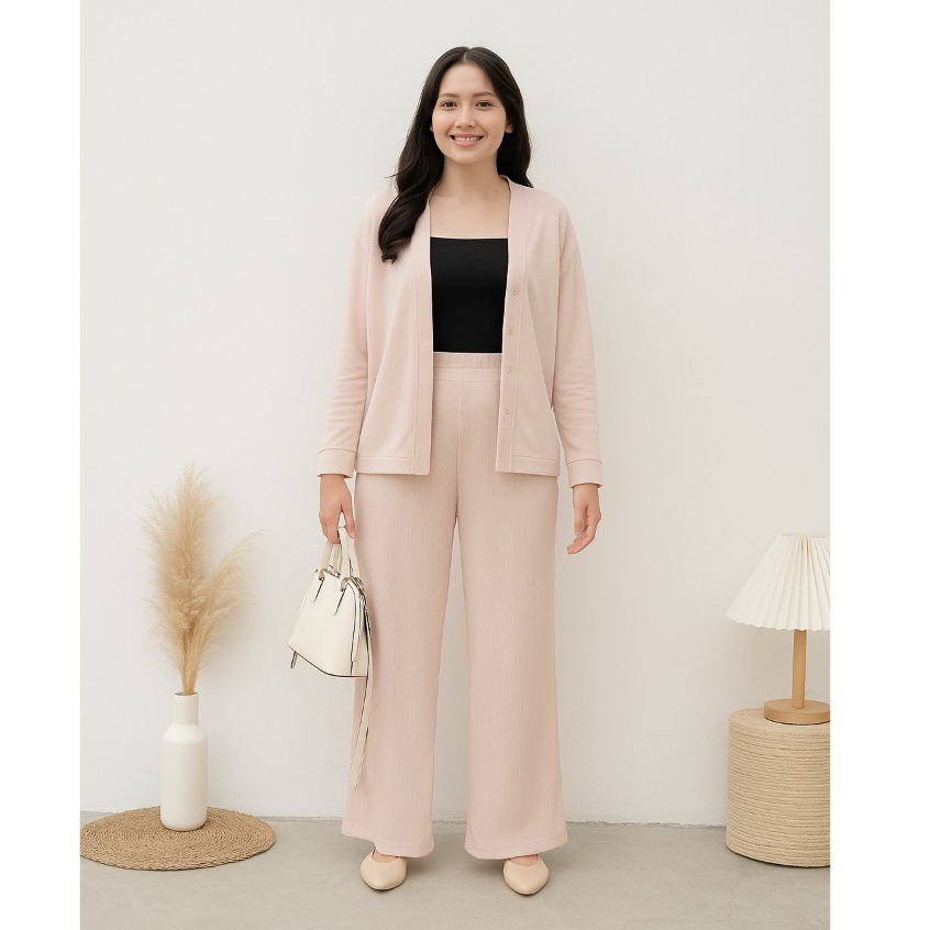 Dailyofprincess Karin Cardigan Set Kulot Jumbo Baju Setelan Wanita