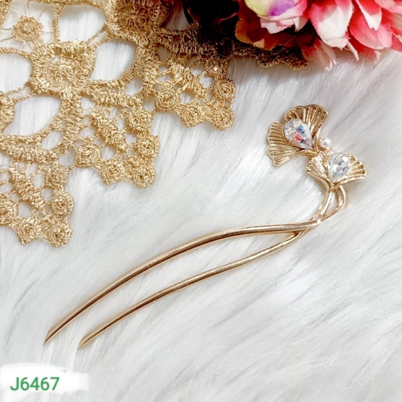 Chandrasurya Tusuk Sanggul Konde KAKI 2 dan 1 Mata Korea Modern Logam Hiasan Rambut Fashion Aksesori