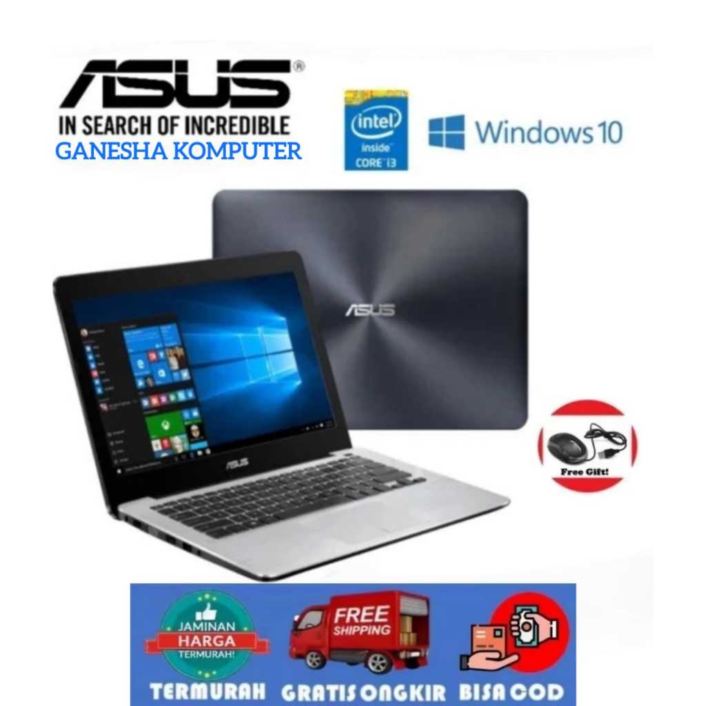 PROMO...Laptop ASUS X455L INTEL CORE i3 RAM 8Gb SSD 512Gb, free mouse