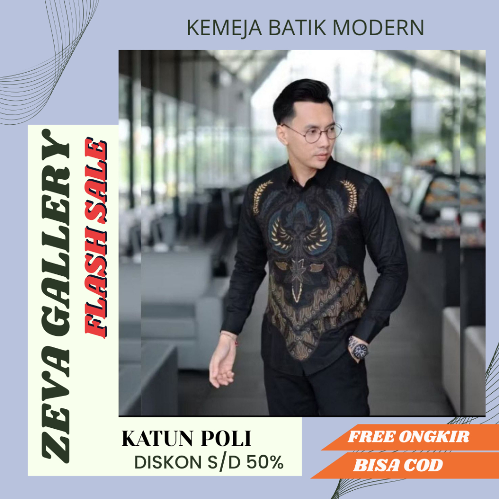 Kemeja Batik Pria Modern Baju Batik Pria Dewasa Lengan Panjang Atasan Batik Pria Dewasa Baju Batik K
