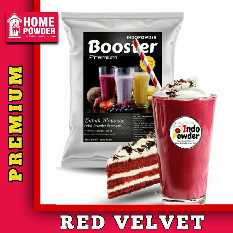

Bubuk minuman Powder Booster Premium rasa Red Velvet 1kg Premium spesial cafe dan resto