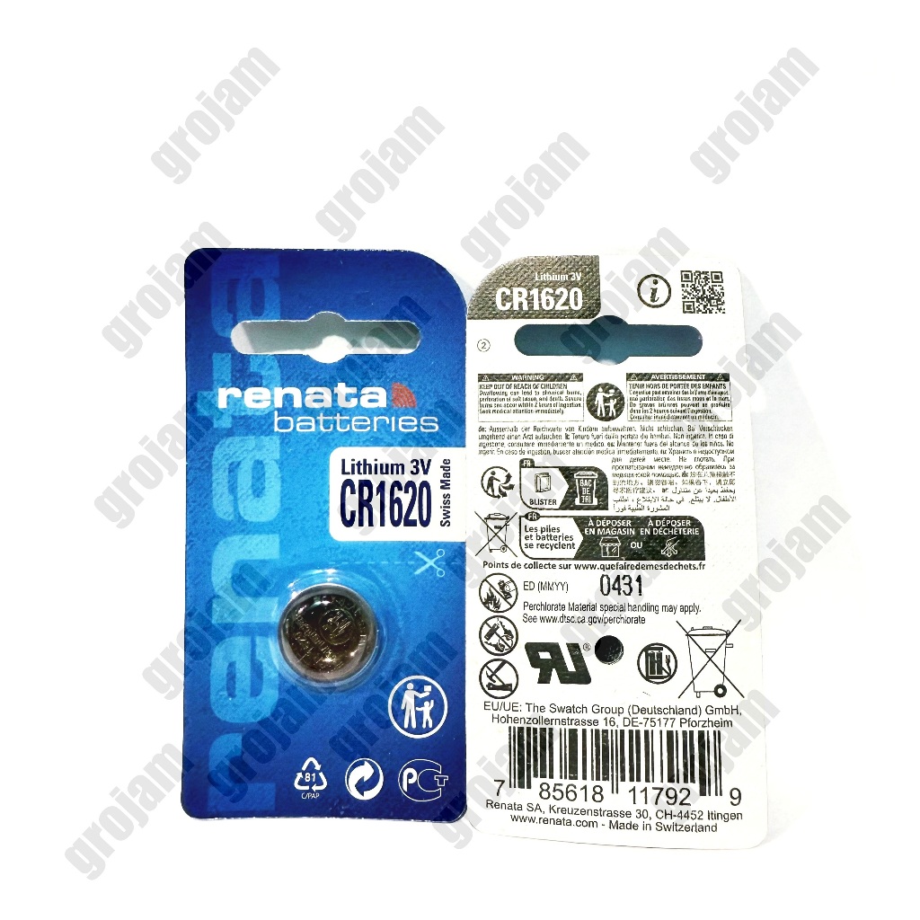 RENATA 1620 CR1620 1632 CR1632  1616 CR1616 BATERAI RENATA ORIGINAL