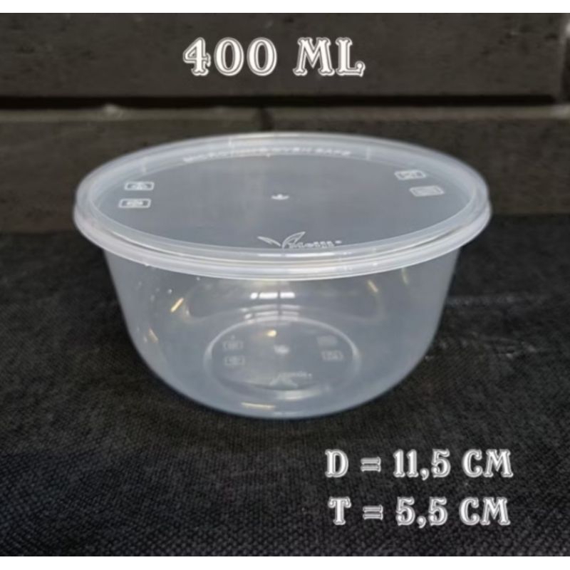 KOTAK THINWALL MEIJI BOWL BULAT 400ml KOTAK MAKAN KOTAK PLASTIK FOOD GRADE READY STOCK