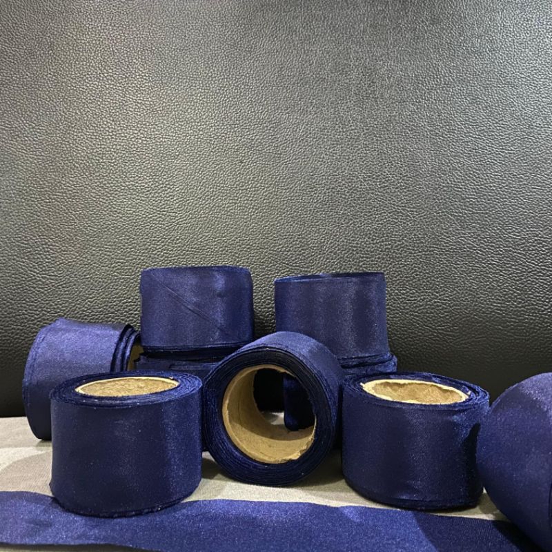 

Ready Stock Pita Satin Warna Navy Lebar 1,5 inch 4cm (1 roll) Siap Kirim