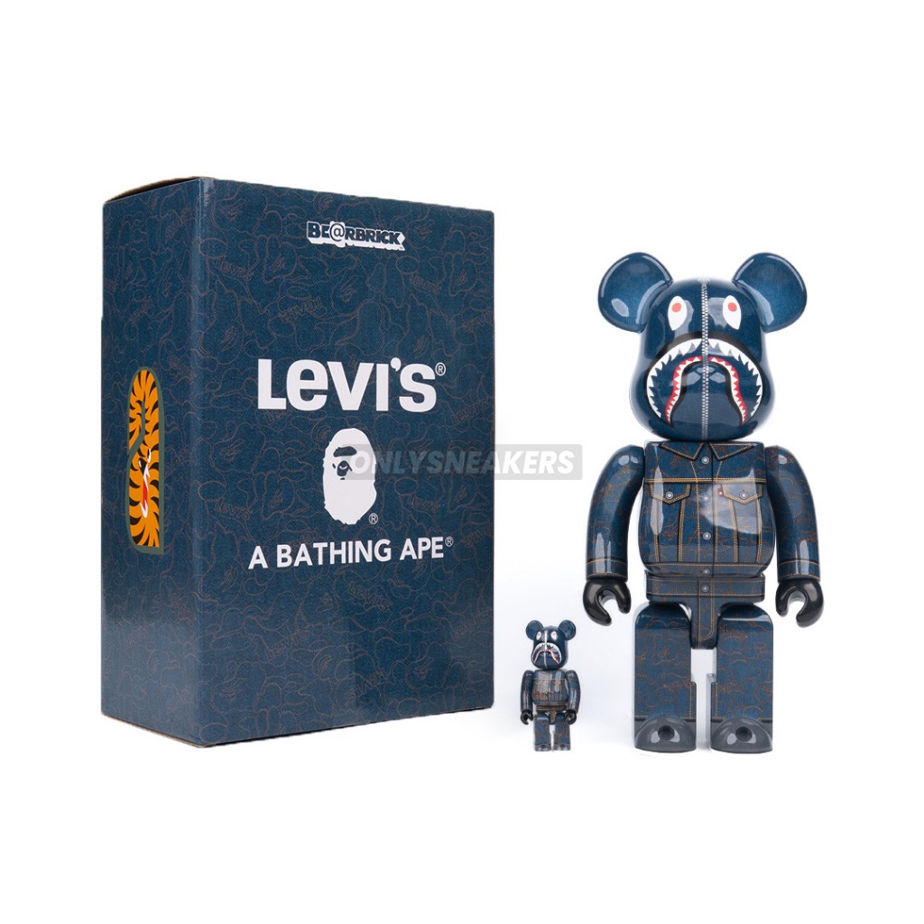 BEARBRICK X BAPE X LEVI'S 100% & 400%