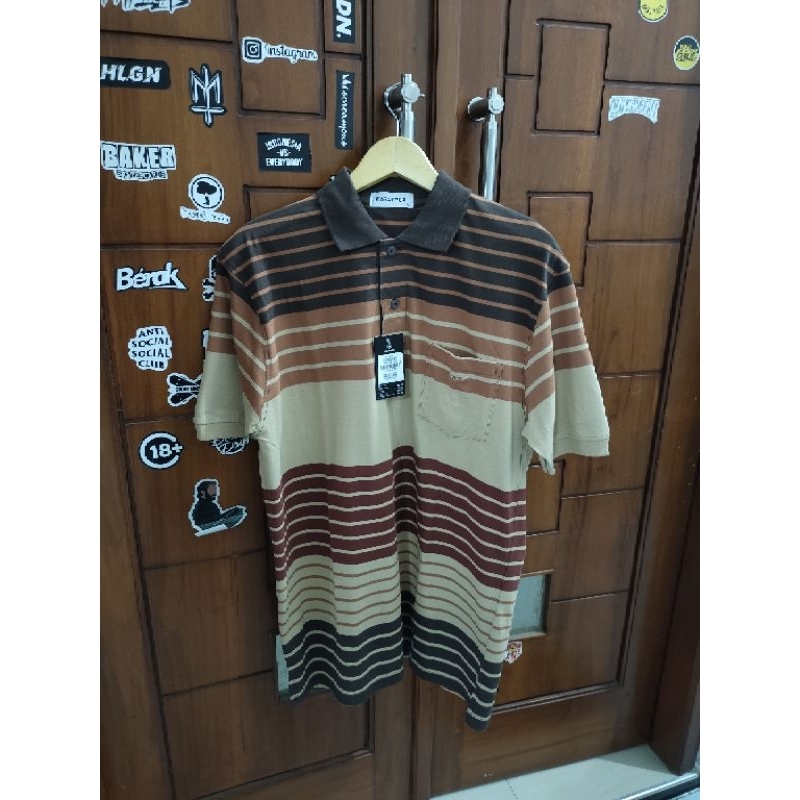 Kaos Pria Polo/Kerah Hassenda Ukuran L, 100%Original & Murah