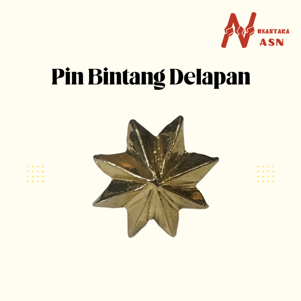 Lencana Pin Pangkat Peci Bintang Delapan