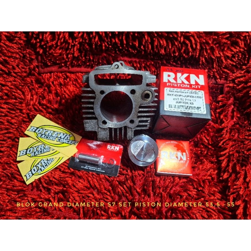 CYLINDER BLOK BORE UP GRAND ( GN5 ) DIAMETER 57 SET PISTON DIAMETER 53,5 54 54.5 55 - BOYRENK RACING