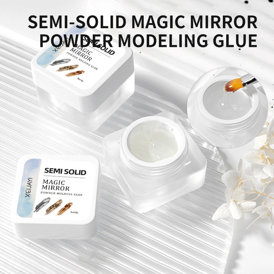 Magic Mirror Powder Molding Glue - Lem Uv Magic Mirror - Semi Solid Gel Uv Magic Mirror