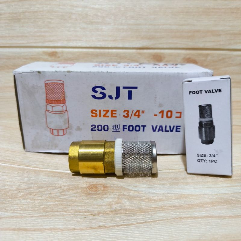 Foot Klep Bawah 3/4" Tusen Tussen Kuningan SJT 3/4" Inch Klep Pompa Sumur Bor Bawah  / Foot Valve Po