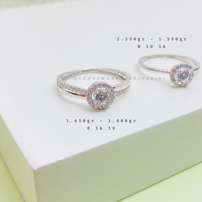 Cincin Whitegold Emas Putih 8k