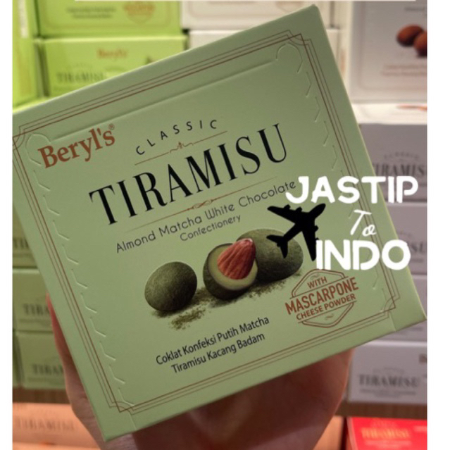 

Beryls Tiramisu Almond Matcha White Chocolate | Coklat Tiramisu Beryls Malaysia