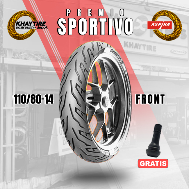 Satuan Ban Depan Motor YAMAHA AEROX ASPIRA PREMIO SPORTIVO 110/80 Ring 14 Tubeless