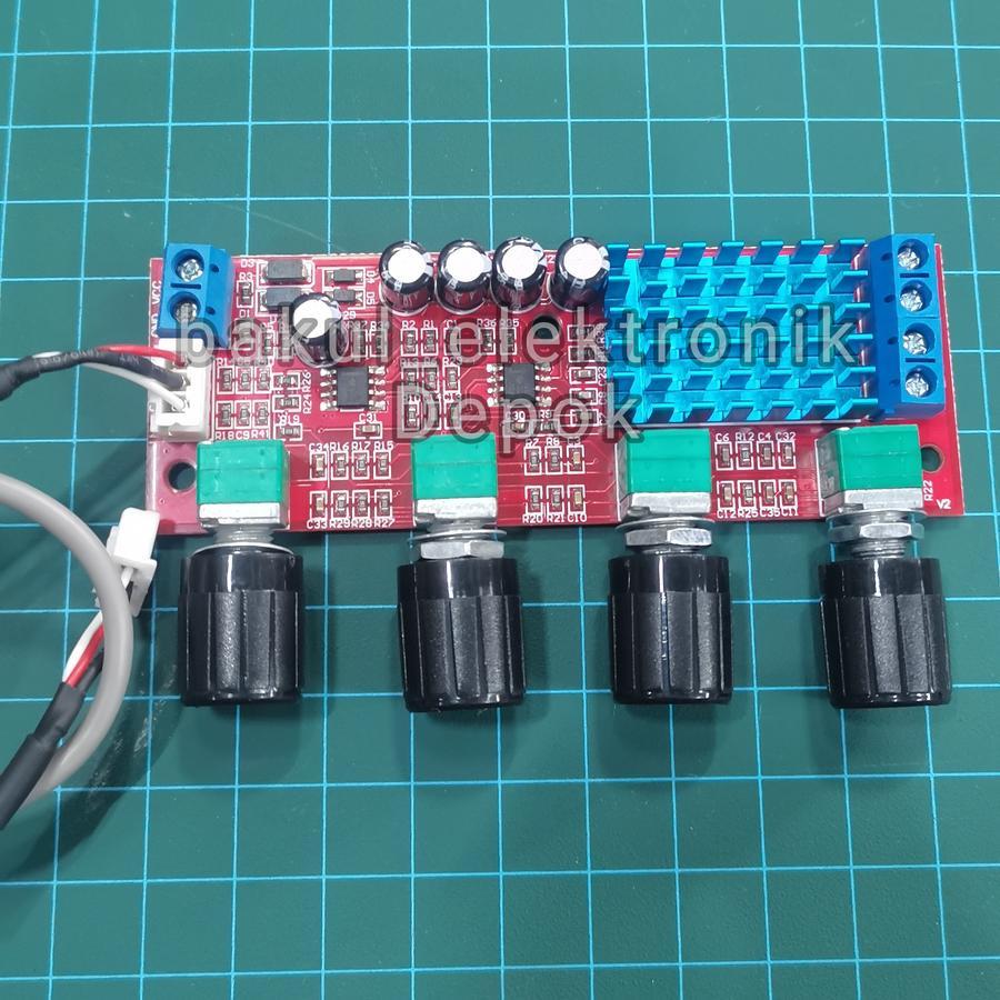 KIT AMPLIFIER TPA3116D2 STEREO DENGAN TONE CONTROL 80W X2