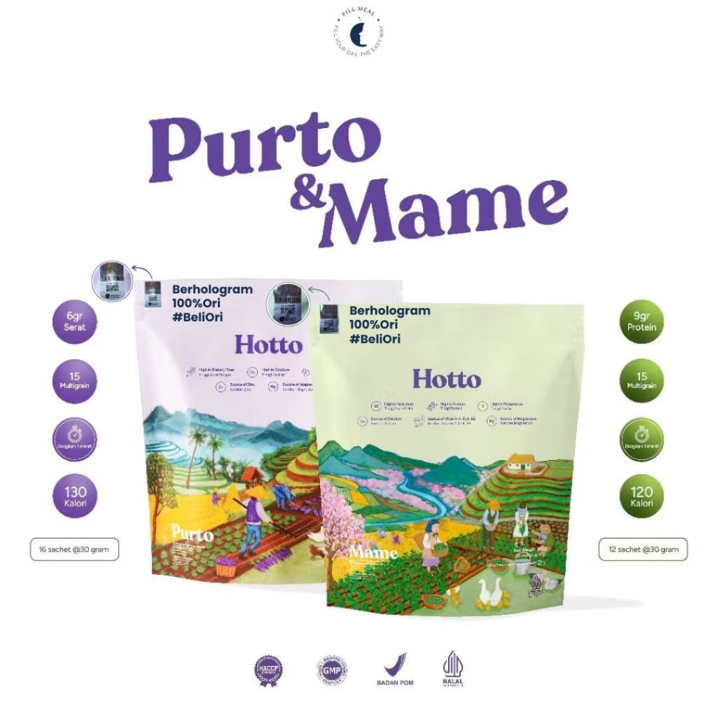 

[2 Pouch Mix] - 1 Pouch Hotto Purto dan 1 Pouch Hotto Mame - 100% Ori Ada Hologramnya