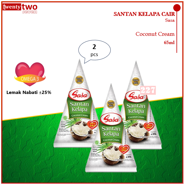 

(2 pcs) Sasa Santan Cair Liquid Coconut Cream 65ml