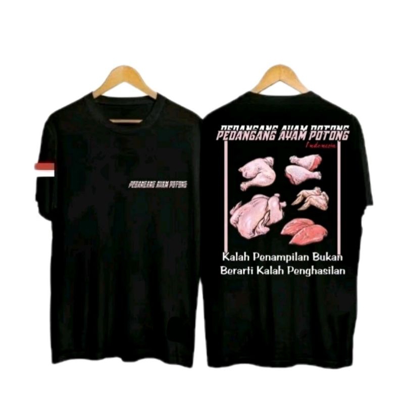 KAOS PEDAGANG AYAM POTONG TSHIRT DISTRO VIRAL